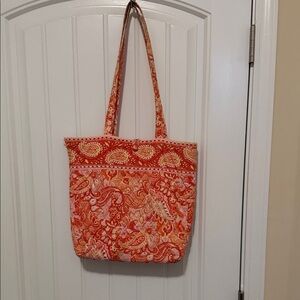 Vera Bradley Red and Orange Paisley Tote
